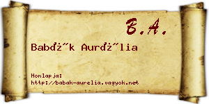 Babák Aurélia névjegykártya